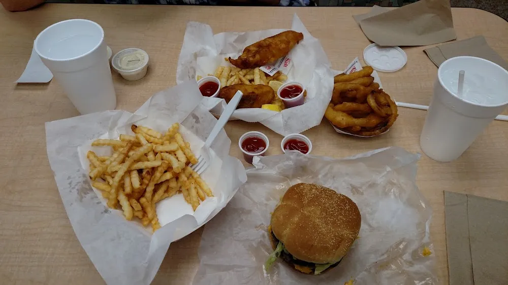 Jon's Country Burger Fish and Chips